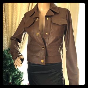 Michael Michael Kors studded faux-Moto Jacketed